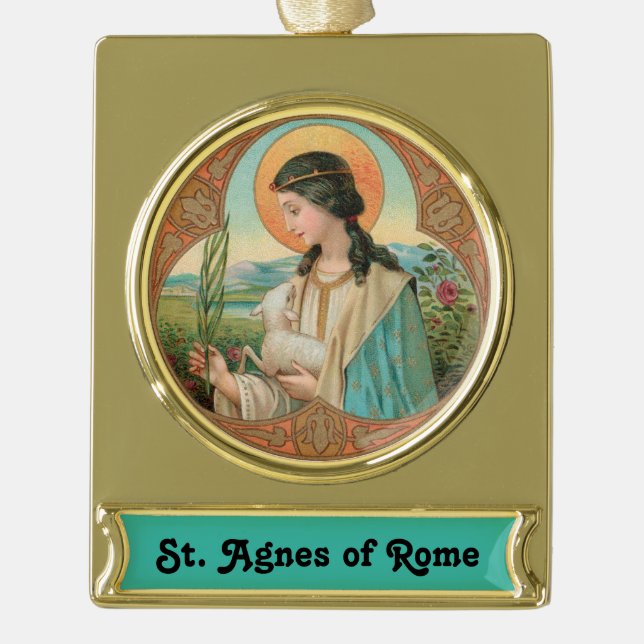 Agnes of Rome (BK 006) Banner-Ornament Gold (Vorderseite)
