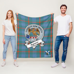Agnew Ancient Clan Abzeichen Schotte Tartan Karier Fleecedecke