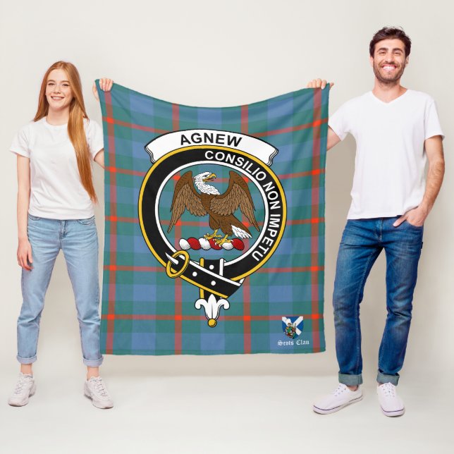Agnew Ancient Clan Abzeichen Tartan Kariert Fleecedecke (Beispiel)