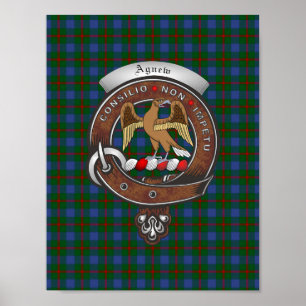 Agnew Clan Abzeichen & Tartan 8.5x11 Poster