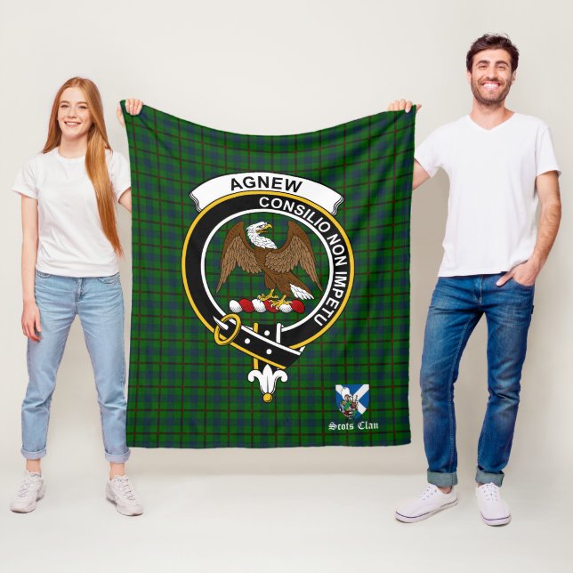 Agnew Junting Clan Abzeichen Tartan Kariert Fleecedecke (Beispiel)