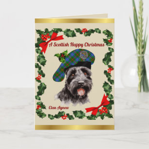 Agnew Scottie Dog Personalisiert Xmas Karte