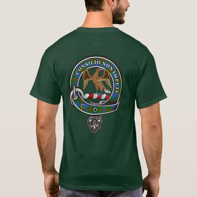 Agnew Tartan Clan Abzeichen Personalisiert T - Shi T-Shirt (Rückseite)