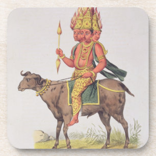 Agni, Gott des Feuers, graviert durch Torte Getränkeuntersetzer