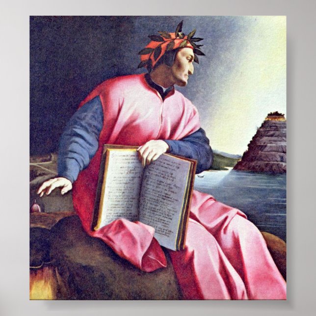 Agnolo Gaddi - Allegorisches Portrait (Dante) Poster (Vorne)