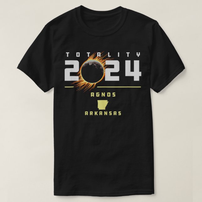 Agnos Arkansas 2024 Gesamtsolares Eclipse T-Shirt (Design vorne)