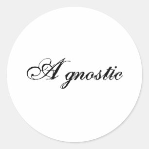 Agnostik (Script) Runder Aufkleber