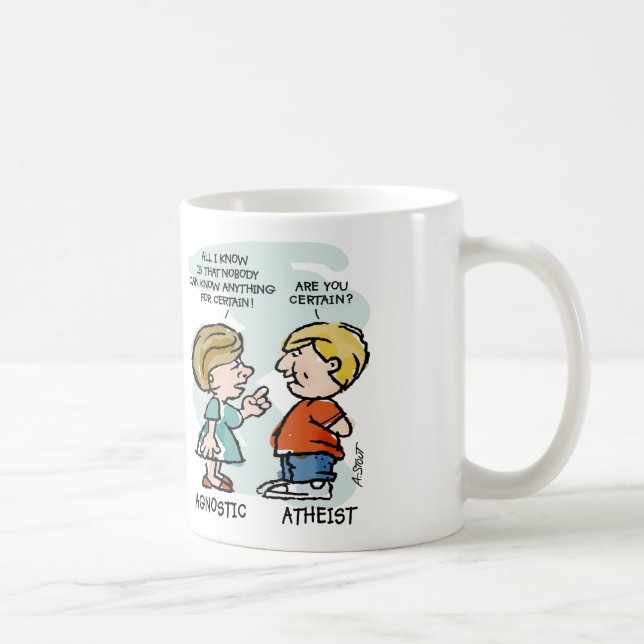 Agnostisch gegen Atheisten Tasse (Rechts)