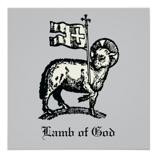 Agnus Dei Das Osterlamm Gottes Feine Kunst  Poster (Vorderseite)