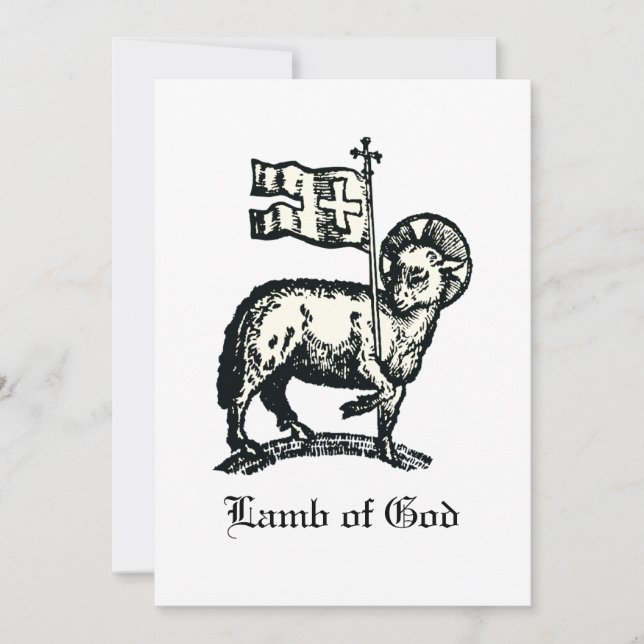 Agnus Dei Das Osterramm Gottes Fine Art Einladung (Vorderseite)