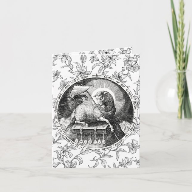 Agnus Dei Lamm Gottes Karte (Vorderseite)