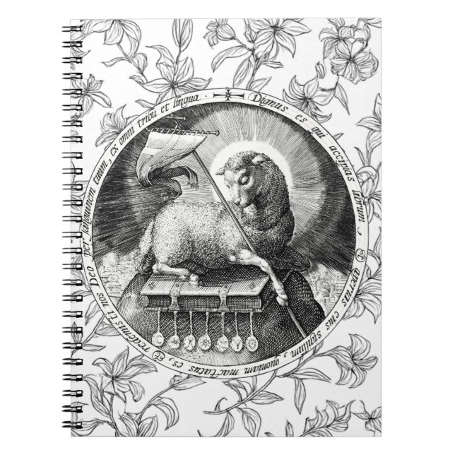 Agnus Dei Lamm Gottes Spiralblock  Notizblock (Vorderseite)
