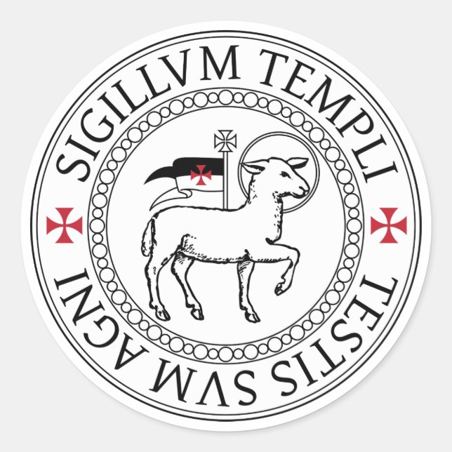 Agnus Dei Templar Sticker (Vorderseite)