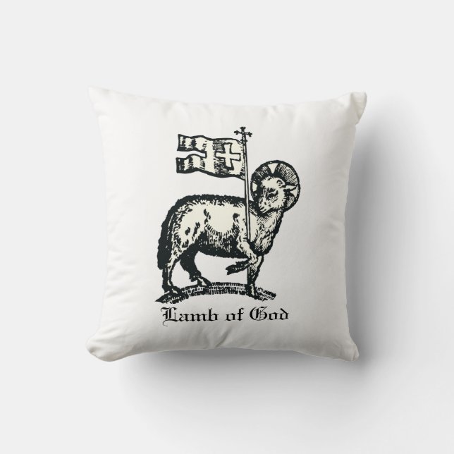 Agnus Dei The Paschal Lamb of God Fine Art  Kissen (Vorderseite)
