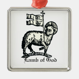 Agnus Dei The Paschal Lamb of God Fine Art Ornament Aus Metall