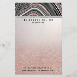 agode geode Rose gold silber schwarz Schreibpapier Briefpapier