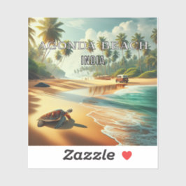 Agonda Beach India 3 Inch Vinyl Sticker