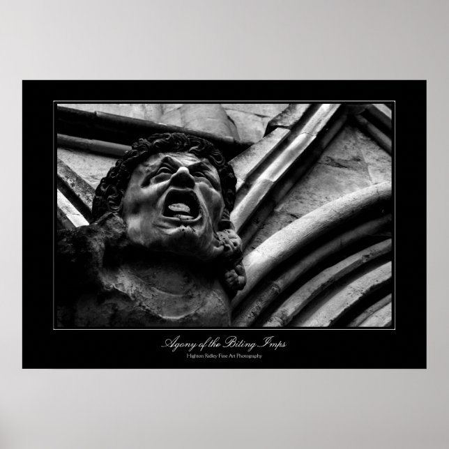 Agonie der Biting Imps Gothic Fine Art Poster (Vorne)