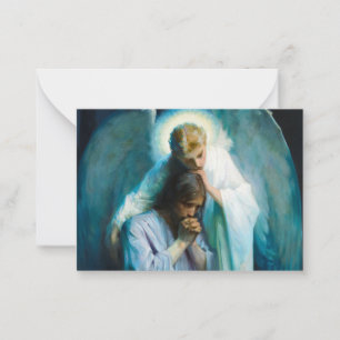 Agonie im Garten, 1898 von Frans Schwartz Mitteilungskarte