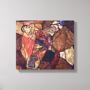 Agonie, Todeskampf von Egon Schiele Leinwanddruck