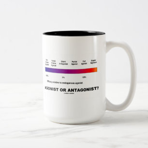 Agonist oder Antagonist? (Wirksamkeits-Spektrum) Zweifarbige Tasse