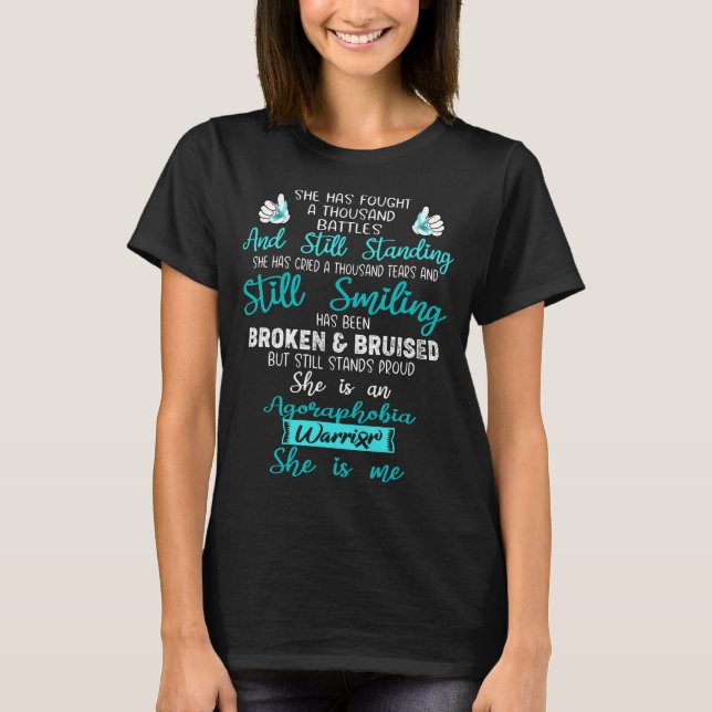 Agoraphobia Awareness Ribbon Support Geschenke T-Shirt (Vorderseite)