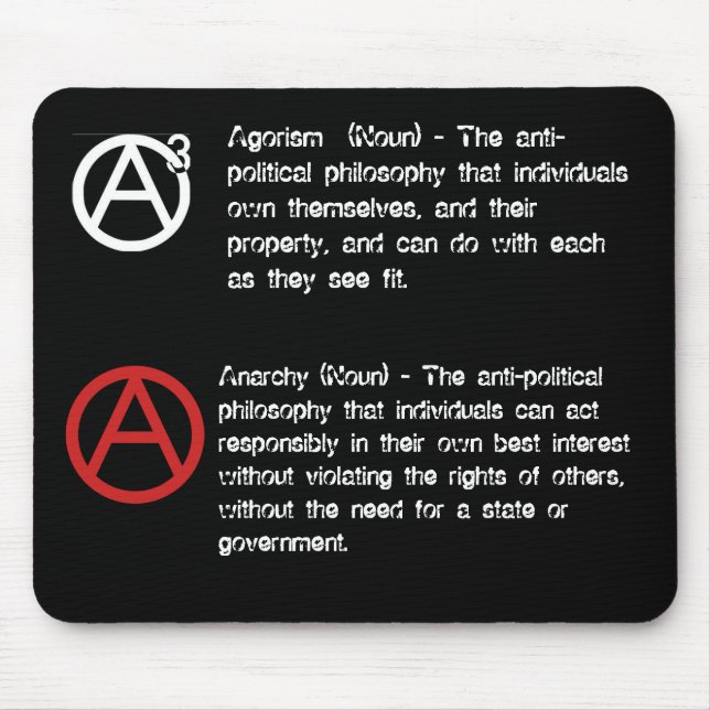 Agorism u. Anarchie definiert Mousepad (Vorne)