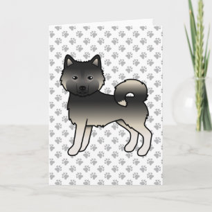 Agouti Alaskan Malamute Niedlich Cartoon Dog Karte