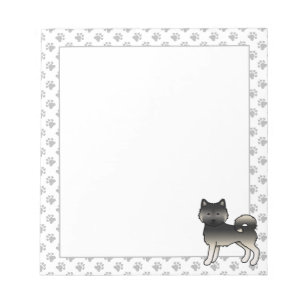 Agouti Alaskan Malamute Niedlich Cartoon Dog Notizblock