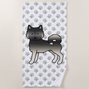 Agouti Alaskan Malamute Niedlich Cartoon Dog Strandtuch