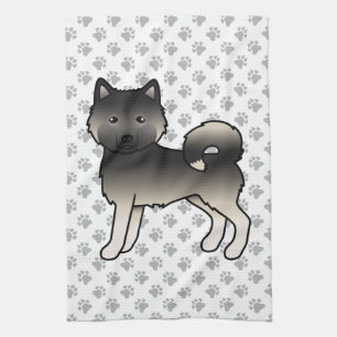 Agouti Alaskan Malamute Süßer Cartoon-Hund Geschirrtuch