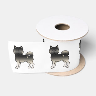 Agouti Alaskan Malamute Süßer Cartoon-Hund Satinband