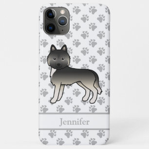 Agouti Siberian Husky Cartoon Dog & Name Case-Mate iPhone Hülle
