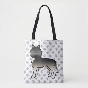 Agouti Siberian Husky Cartoon Dog & Paws