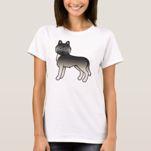 Agouti Siberian Husky Niedlich Cartoon Dog T - Shi T-Shirt