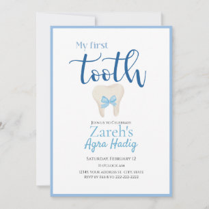 Agra Hadig - Armenian First Tooth Blue Einladung
