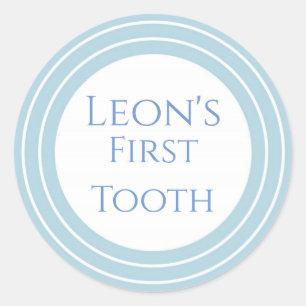 Agra Hadig - Erste Zähne individuell anpassbar Runder Aufkleber