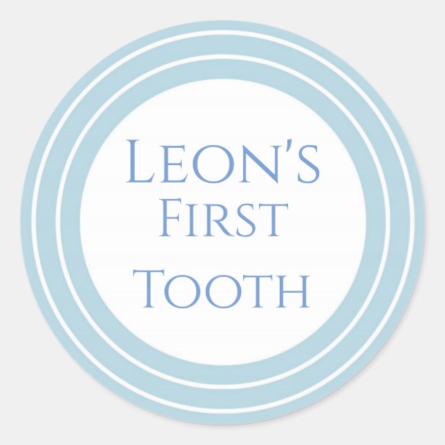 Agra Hadig - Erste Zähne individuell anpassbar Runder Aufkleber (Vorderseite)