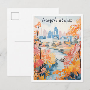 Agra Indien Reise Stadt Ästhetik Postkarte
