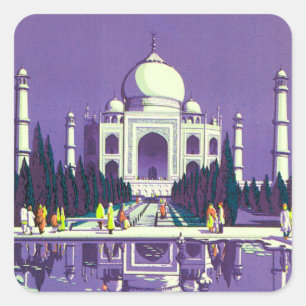 Agra ~ Taj Mahal Quadratischer Aufkleber