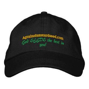 Agrainofmustardseed.com Logo Bestickte Baseballkappe