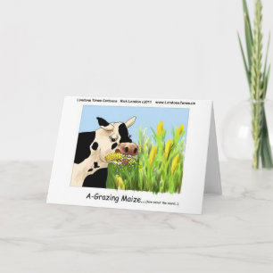 Agrazing Mais (Lustige Kuh Geschenkkarten T-Shirts Feiertagskarte