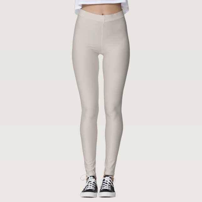 Agreeable Gray Solid Color  Leggings (Vorderseite)
