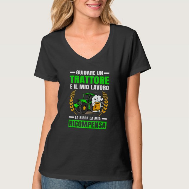 Agriculture Beer My Tractor Reward Premium T-Shirt (Vorderseite)
