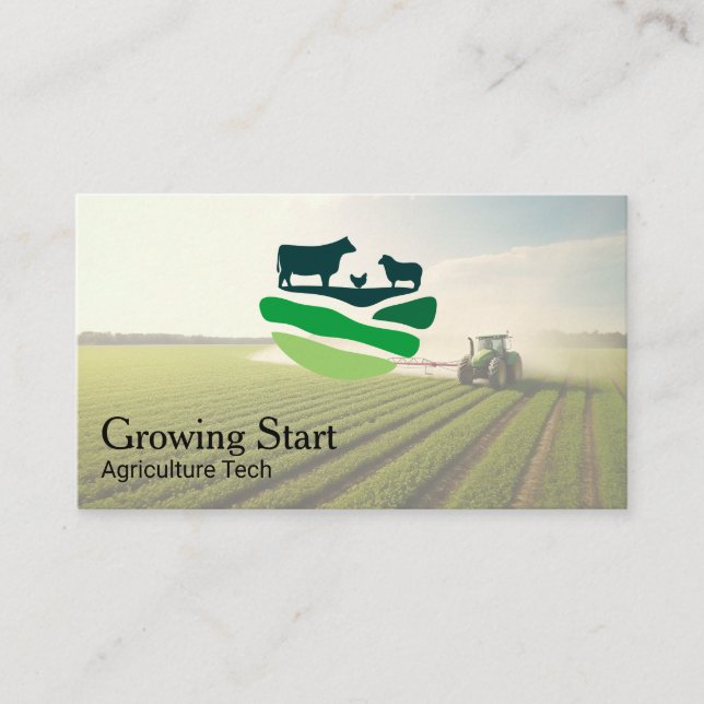 Agriculture | Farmer | Tractor Visitenkarte (Vorderseite)