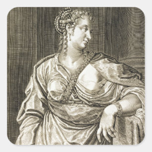 Agrippina Ehefrau von Tiberius (Stich) Quadratischer Aufkleber
