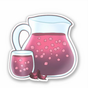 Agua De Jamaica Agua Fresca Aufkleber