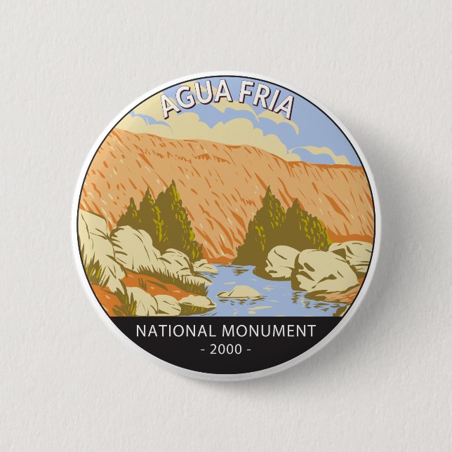 Agua Fria National Monument Badger Springs Canyon Button (Vorderseite)