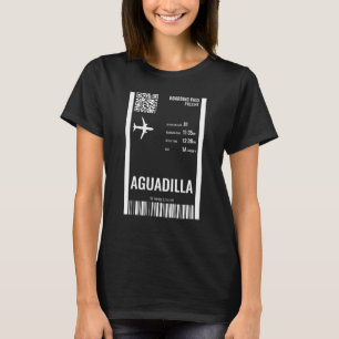 Aguadilla Puerto Rico Boarding Pass Ticket T-Shirt