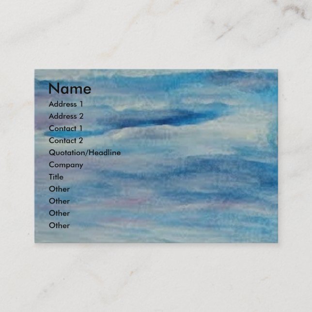 Aguardando OS pescadores - óleo - 30x60, Name,… Visitenkarte (Vorderseite)